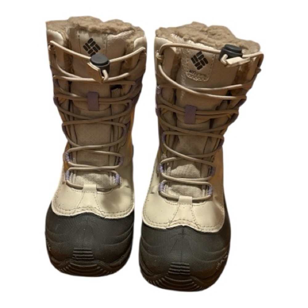 Columbia Kids' Snow Boots in Cream Waterproof Size 4
